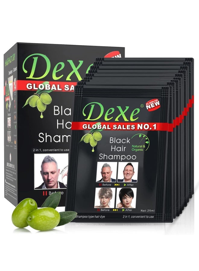 Dexe Black Hair Shampoo 25ml X 10 | Natural & Organic - Image 1